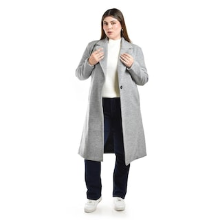 Foto 5 | Foto 5 | Abrigo Largo Roman Fashion Gris para Mujer