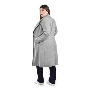 Foto 3 | Foto 3 | Abrigo Largo Roman Fashion Gris para Mujer