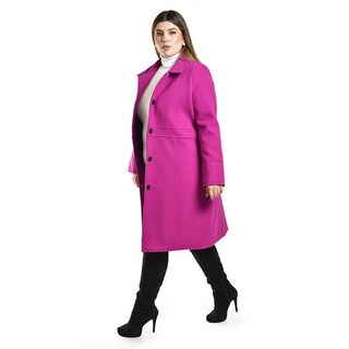 Foto 2 | Foto 2 | Abrigo Largo Roman Fashion Magenta para Mujer
