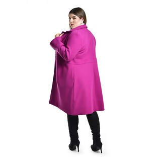 Foto 3 | Foto 3 | Abrigo Largo Roman Fashion Magenta para Mujer