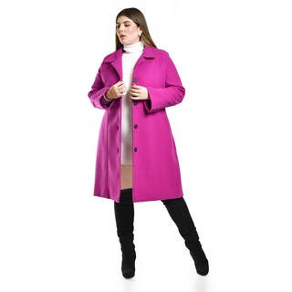 Foto 5 | Foto 5 | Abrigo Largo Roman Fashion Magenta para Mujer