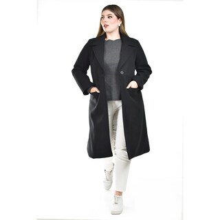 Foto 5 | Foto 5 | Abrigo Negro Roman Fashion para Mujer