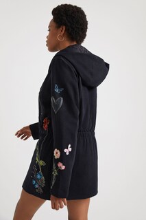 Foto 5 | Foto 5 | Chaqueta Desigual con Capucha color Negro para Mujer