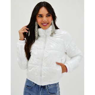 Foto 5 | Foto 5 | Chamarra Acolchada Efecto Piel Roman Fashion Juvenil 7023 color Blanco