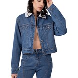 Chamarra de Mezclilla Mchk con Borrega para Dama
