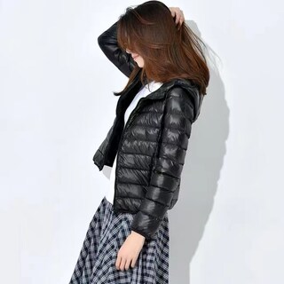 Foto 4 | Foto 4 | Venta Internacional- Chaqueta con Capucha Negra Plumón de Pato para Mujer