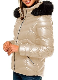 Foto 4 | Foto 4 | Chamarra Termica Para Mujer Desmontable Peluche De Invierno Talla grande perla