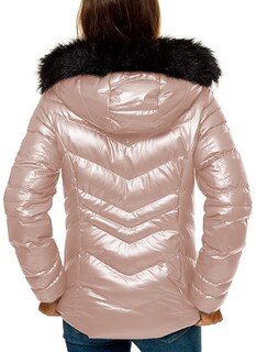 Foto 3 | Foto 3 | Chamarra Termica Para Mujer Desmontable Peluche De Invierno Talla chica rosa