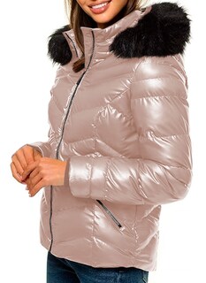Foto 4 | Foto 4 | Chamarra Termica Para Mujer Desmontable Peluche De Invierno Talla grande Rosa
