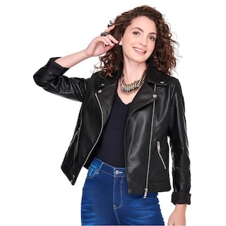 Foto 3 | Foto 3 | Chamarra de Vinipiel Ilusión 45520 Negro para Mujer