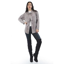 Chamarra Oversized De Mezclilla /juvenil, 6829 (gris) Gris