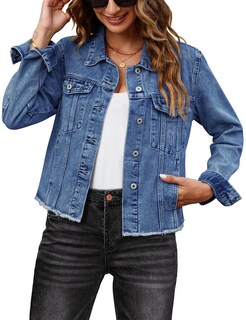 Foto 1 | Foto 1 | Chaqueta Vaquera Luvamia Classic Blue Para Mujer Talla S (4-6) - Venta Internacional.