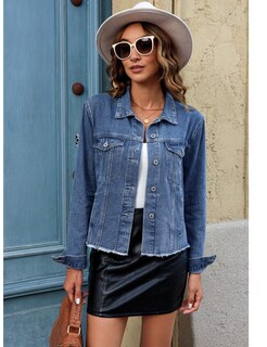 Foto 4 | Foto 4 | Chaqueta Vaquera Luvamia Classic Blue Para Mujer Talla S (4-6) - Venta Internacional.