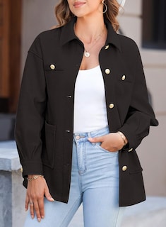 Foto 2 | Foto 2 | Shacket Dokotoo Para Mujer, Manga Larga, Extragrande, De Otoño, Color Negro - Venta Internacional.