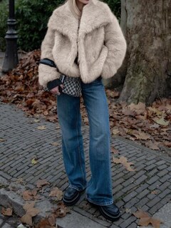 Foto 6 | Foto 6 | Abrigo Cicky Bell De Piel Sintética De Invierno Para Mujer, Cálido Y Con Solapa Extragrande - Venta Internacional.