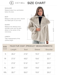 Foto 7 | Foto 7 | Abrigo Cicky Bell De Piel Sintética De Invierno Para Mujer, Cálido Y Con Solapa Extragrande - Venta Internacional.