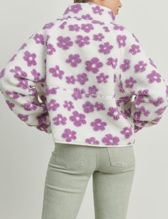 Foto 5 | Foto 5 | Chaqueta Yeokou Floral De Invierno Con Forro Polar Sherpa Para Mujer, Color Blanco Xl - Venta Internacional.