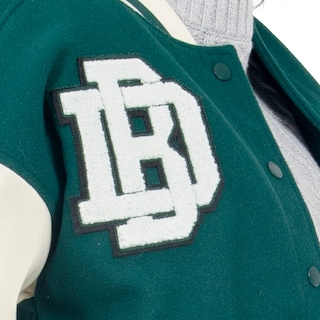 Foto 4 | Foto 4 | Chamarra Bomber Varsity Mangas Pu Quarry Verde para Mujer