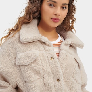 Foto 3 | Foto 3 | Chaqueta Ugg Frankie Sherpa Trucker Para Mujer, Talla M, Natural - Venta Internacional.