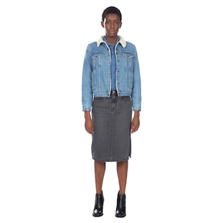Foto 5 | Foto 5 | Chaqueta Levi's Original Sherpa Trucker Para Mujer Divided Blue - Venta Internacional.