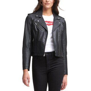 Foto 1 | Foto 1 | Chaqueta Levi's De Piel Sintética Moto Para Mujer Clásica Negra - Venta Internacional.