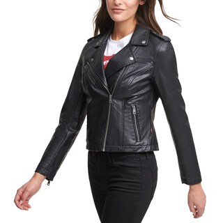 Foto 3 | Foto 3 | Chaqueta Levi's De Piel Sintética Moto Para Mujer Clásica Negra - Venta Internacional.