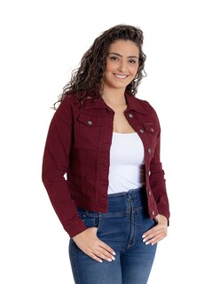 Foto 1 | Foto 1 | Chamarra de Mezclilla Indicum Denim Vino para Mujer