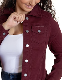 Foto 5 | Foto 5 | Chamarra de Mezclilla Indicum Denim Vino para Mujer