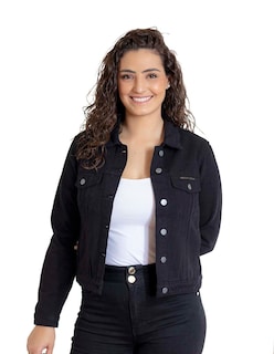 Foto 1 | Foto 1 | Chamarra de Mezclilla Indicum Denim Negro para Mujer