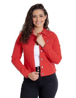 Foto 1 | Foto 1 | Chamarra de Mezclilla Indicum Denim Roja para Mujer