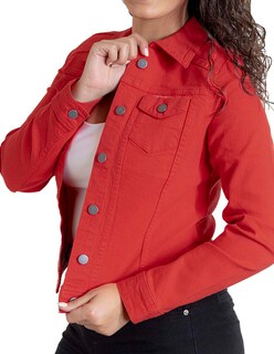 Foto 5 | Foto 5 | Chamarra de Mezclilla Indicum Denim Roja para Mujer