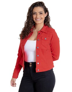 Foto 6 | Foto 6 | Chamarra de Mezclilla Indicum Denim Roja para Mujer