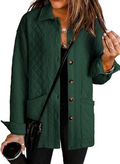 Foto 1 | Foto 1 | Chaqueta Dokotoo De Manga Larga Acolchada De Gran Tamaño Para Mujer, Color Verde L - Venta Internacional.