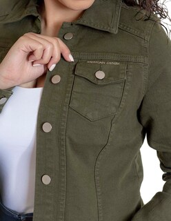 Foto 5 | Foto 5 | Chamarra de Mezclilla Indicum Denim Verde para Mujer