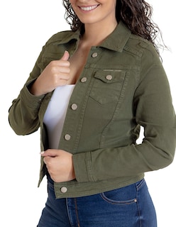 Foto 7 | Foto 7 | Chamarra de Mezclilla Indicum Denim Verde para Mujer