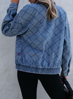 Foto 2 | Foto 2 | Chaqueta Vaquera Sidefeel De Manga Larga Para Mujer, Color Azul Claro - Venta Internacional.