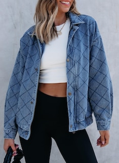 Foto 4 | Foto 4 | Chaqueta Vaquera Sidefeel De Manga Larga Para Mujer, Color Azul Claro - Venta Internacional.