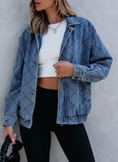 Foto 5 | Foto 5 | Chaqueta Vaquera Sidefeel De Manga Larga Para Mujer, Color Azul Claro - Venta Internacional.