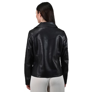 Foto 2 | Foto 2 | Chamarra Biker de Piel Sintética Lee Negra para Mujer