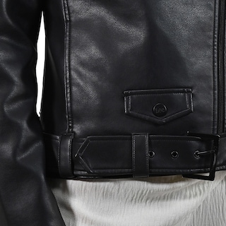Foto 4 | Foto 4 | Chamarra Biker de Piel Sintética Lee Negra para Mujer