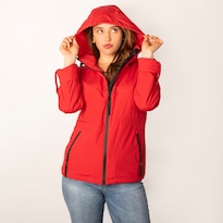 Chamarra Greenlander Con Capucha Corte Entallado Y Bolsillos Con Cierre Para Mujer