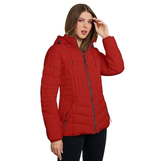 Foto 1 | Foto 1 | Chamarra Greenlander Acolchada Con Capucha Corte Entallado Y Bolsillos Con Cierre Para Mujer