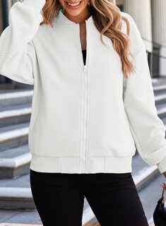 Foto 4 | Foto 4 | Chaqueta Bomber Evaless, Ligera, Para Mujer, Color Blanco, Talla L - Venta Internacional.