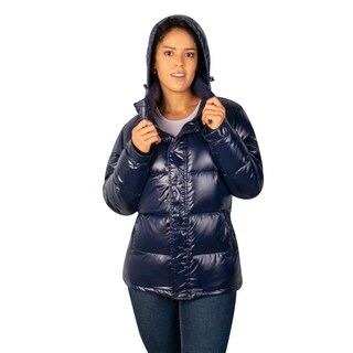 Foto 6 | Foto 6 | Chamarra Greenlander Capitonada De Pluma Brillante Para Mujer