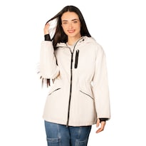 Chamarra Greenlander De Pluma Con Gorro Entallada Para Mujer