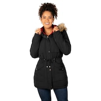 Chamarra Greenlander Con Cintura Ajustable Y Gorro De Peluche Doble Vista Para Mujer