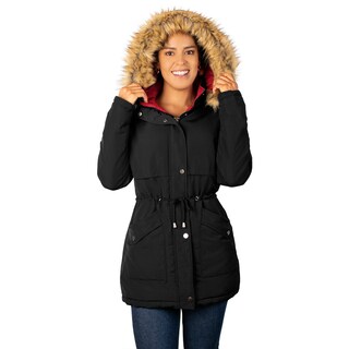 Foto 4 | Foto 4 | Chamarra Greenlander Con Cintura Ajustable Y Gorro De Peluche Doble Vista Para Mujer