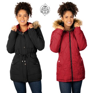 Foto 6 | Foto 6 | Chamarra Greenlander Con Cintura Ajustable Y Gorro De Peluche Doble Vista Para Mujer