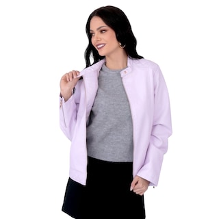 Foto 1 | Foto 1 | Chamarra De Vinipiel Para Mujer Lila