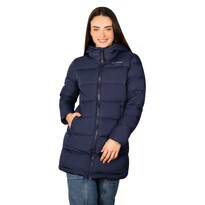 Chamarra Greenlander Larga Capitonada De Pluma Con Gorro Para Mujer